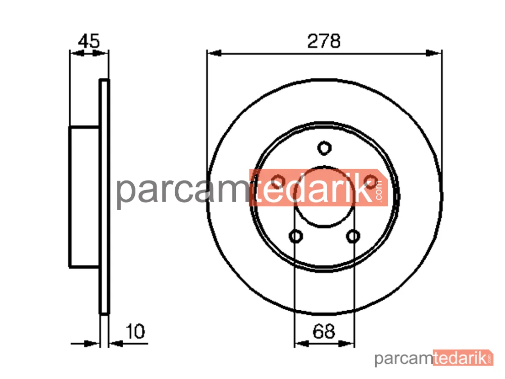 BOSCH 0986479B64 | Fren Diski (Arka)