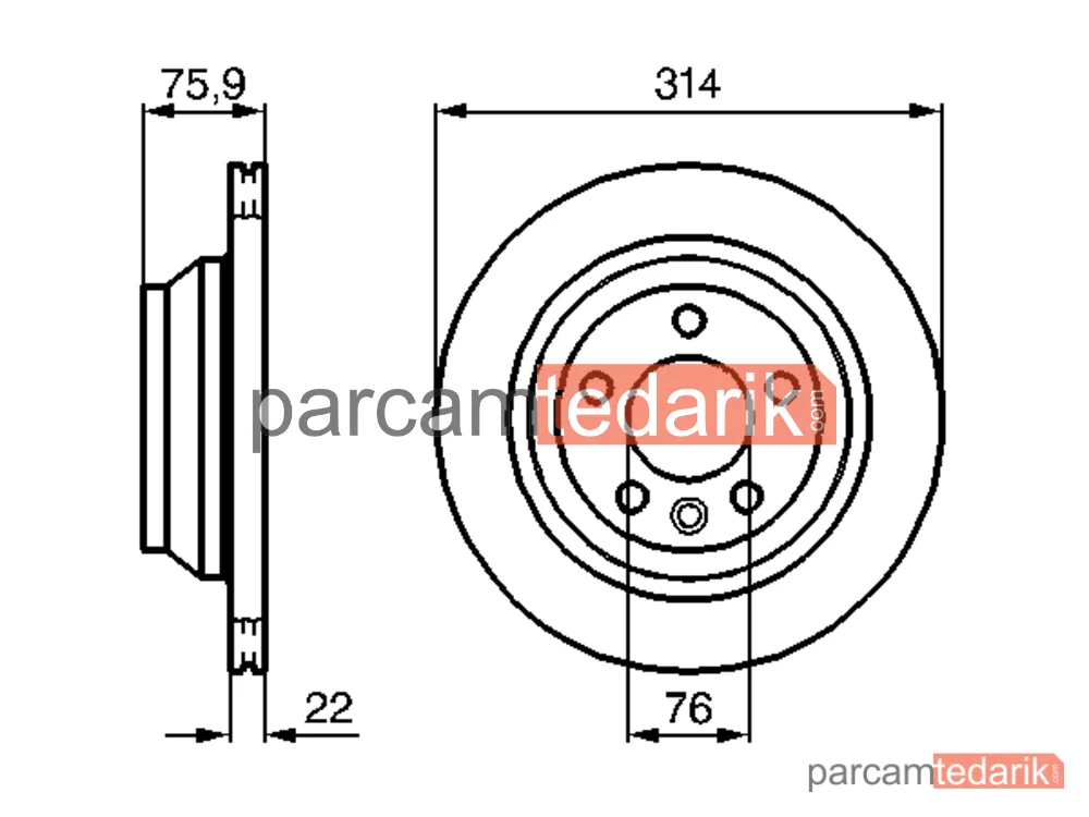 BOSCH 0986479B72 | Fren Diski (Arka)