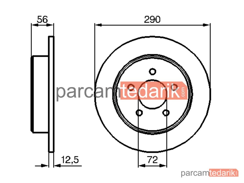 BOSCH 0986479102 | Fren Diski (Ön, 290 mm) — Jeep Cherokee, Chrysler Voyager / Grand Voyager III, Dodge Caravan