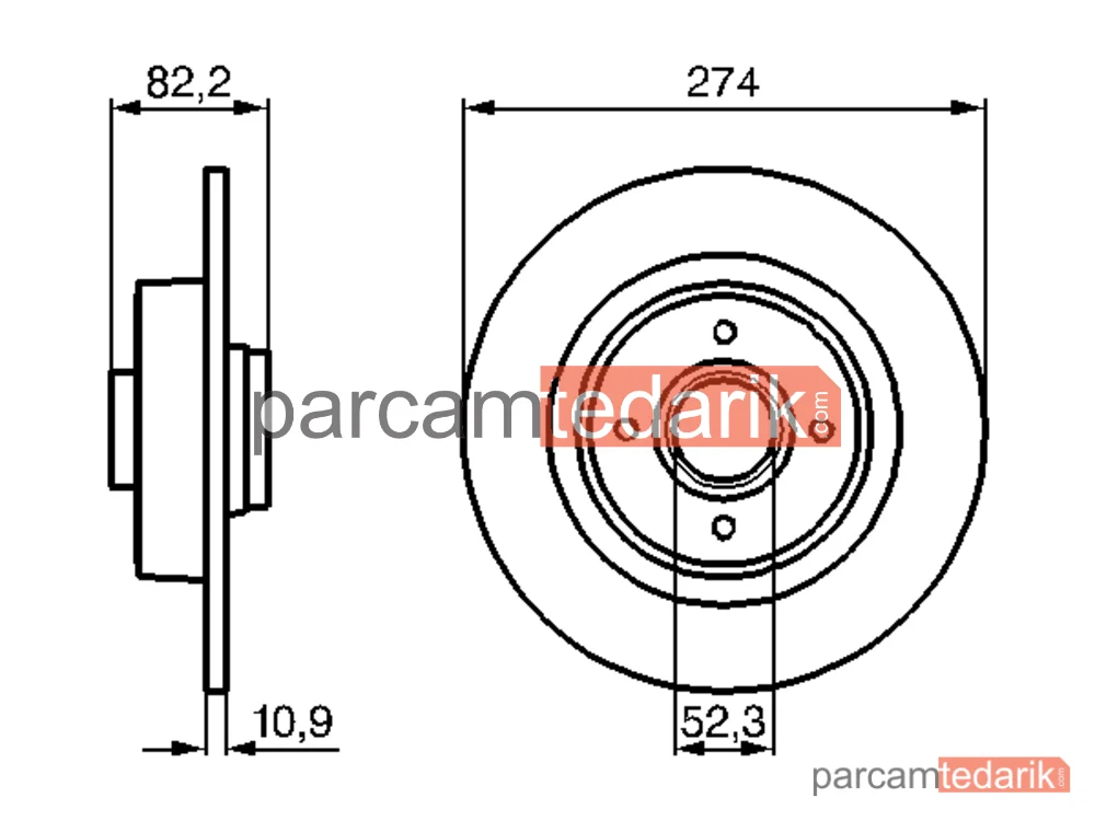BOSCH 0986479108 | Fren Diski (Arka, 274 mm) — Renault Megane I Kombi, Renault Scénic I Mpv, Renault Megane I Grandtour