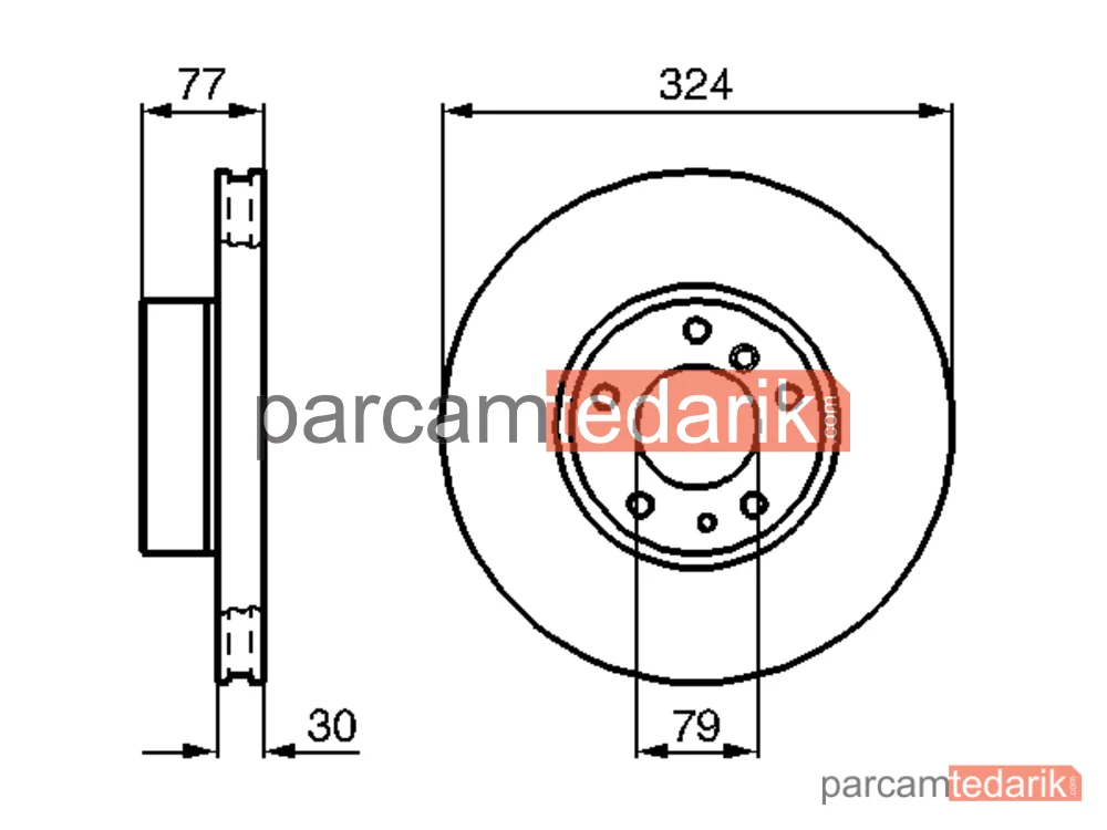 BOSCH 0986479116 | Fren Diski (Ön, 323.8 mm) — BMW 8, BMW 5, BMW 7