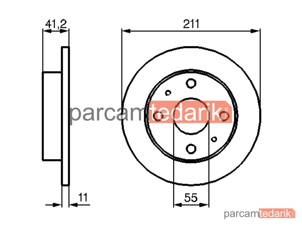 BOSCH 0986479119 | Fren Diski — Daihatsu Cuore V, Daihatsu Cuore VI, Daihatsu Cuore VII