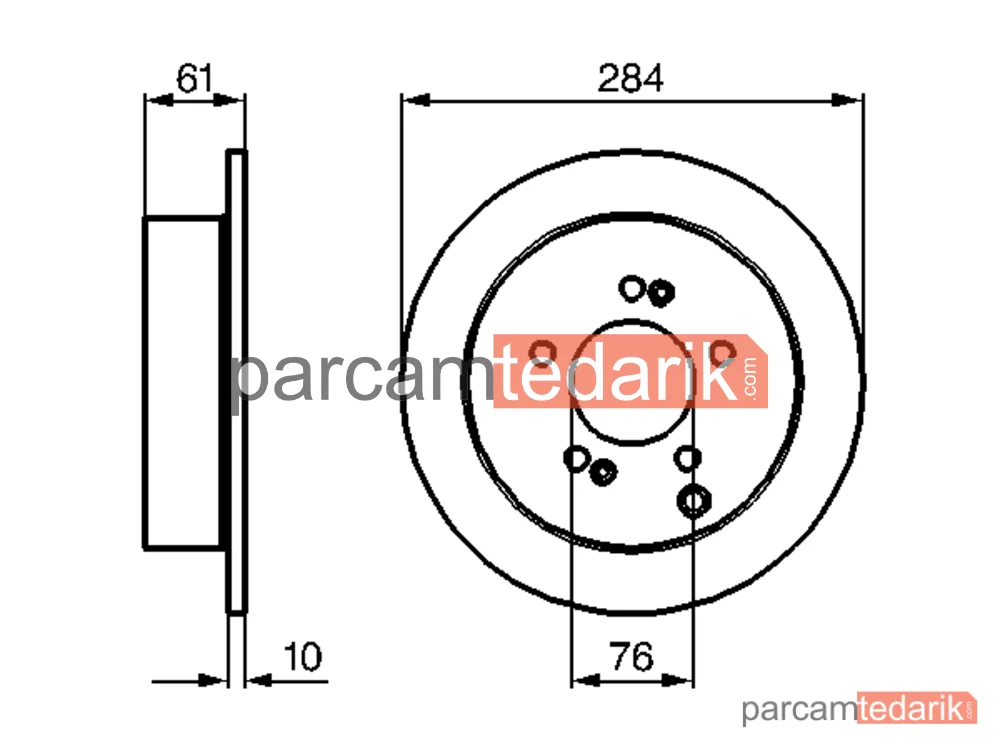 BOSCH 0986479C61 | Fren Diski (Arka)