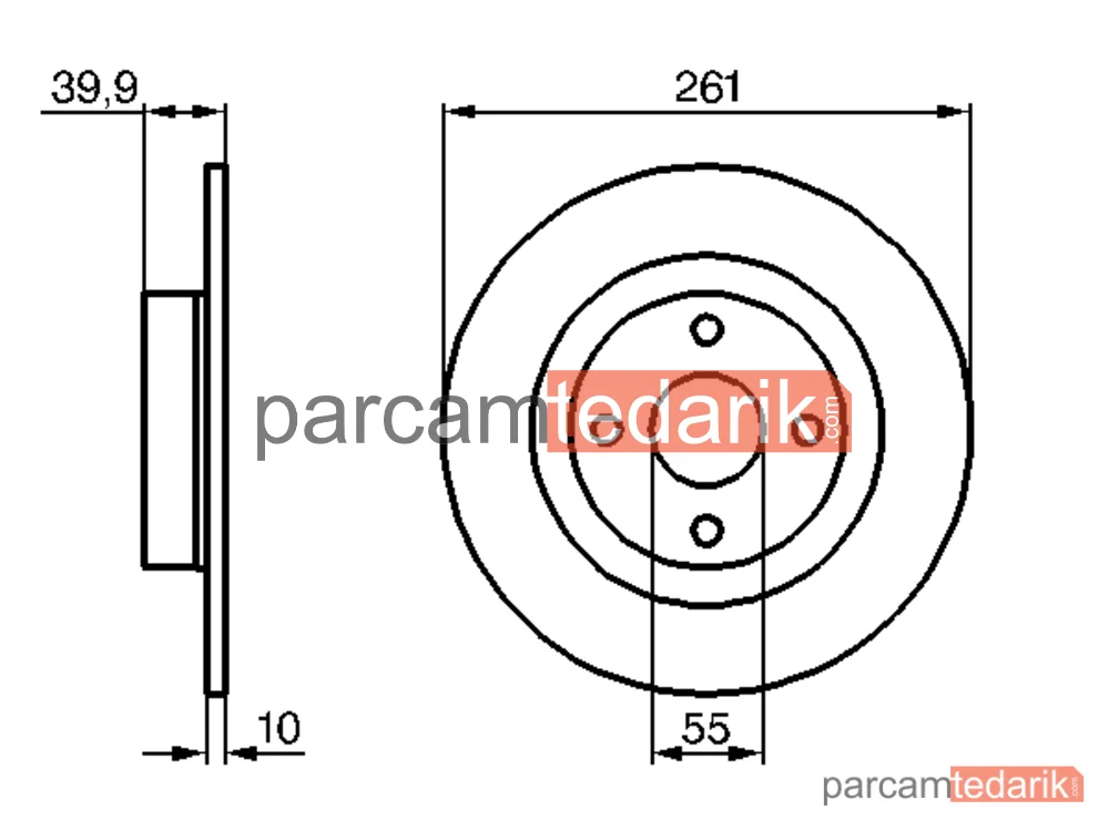 BOSCH 0986479128 | Fren Diski (Arka) — Mazda 323 S VI, Mazda 323 F VI