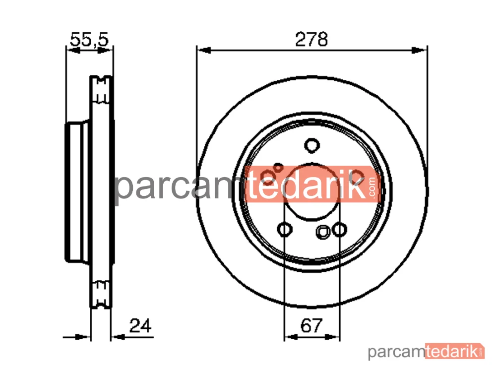 BOSCH 0986479133 | Fren Diski (Arka, 278 mm) — Mercedes-Benz C-Serisi, Mercedes-Benz 124, Mercedes-Benz E-Serisi