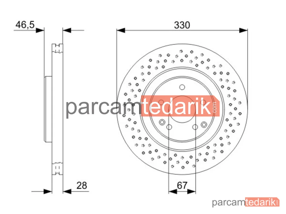 BOSCH 0986479135 | Fren Diski — Mercedes-Benz C-Serisi, Mercedes-Benz C-Serisi T-Model