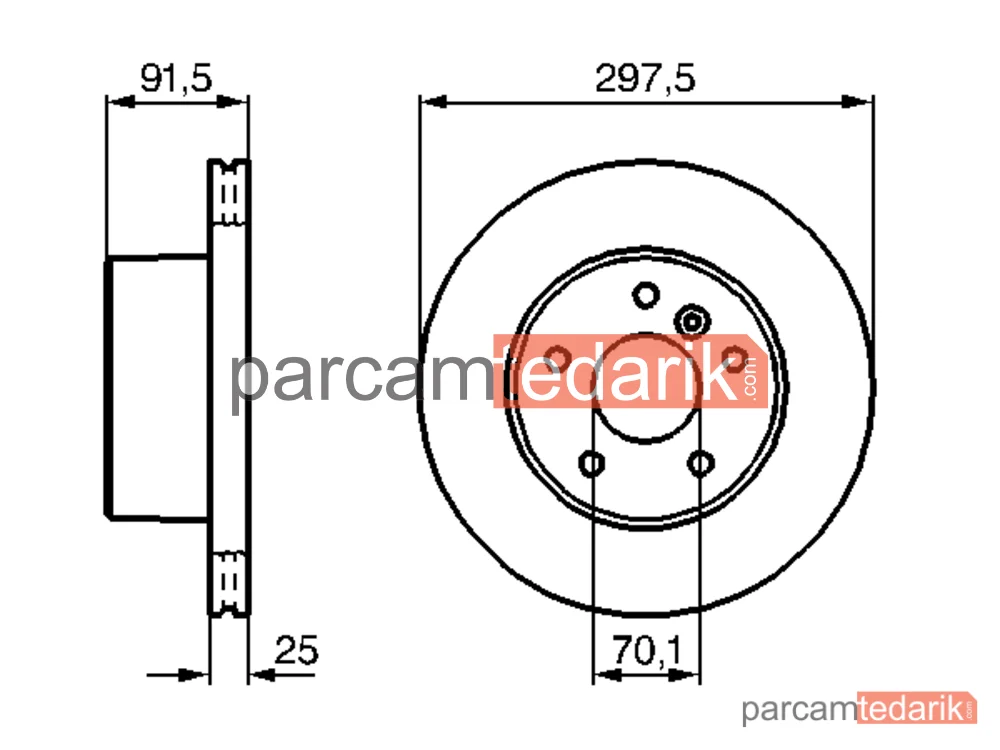BOSCH 0986479146 | Fren Diski (Ön, 297 mm)