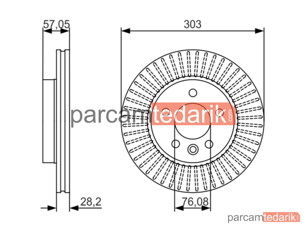 BOSCH 0986479154 | Fren Diski — VW Amarok