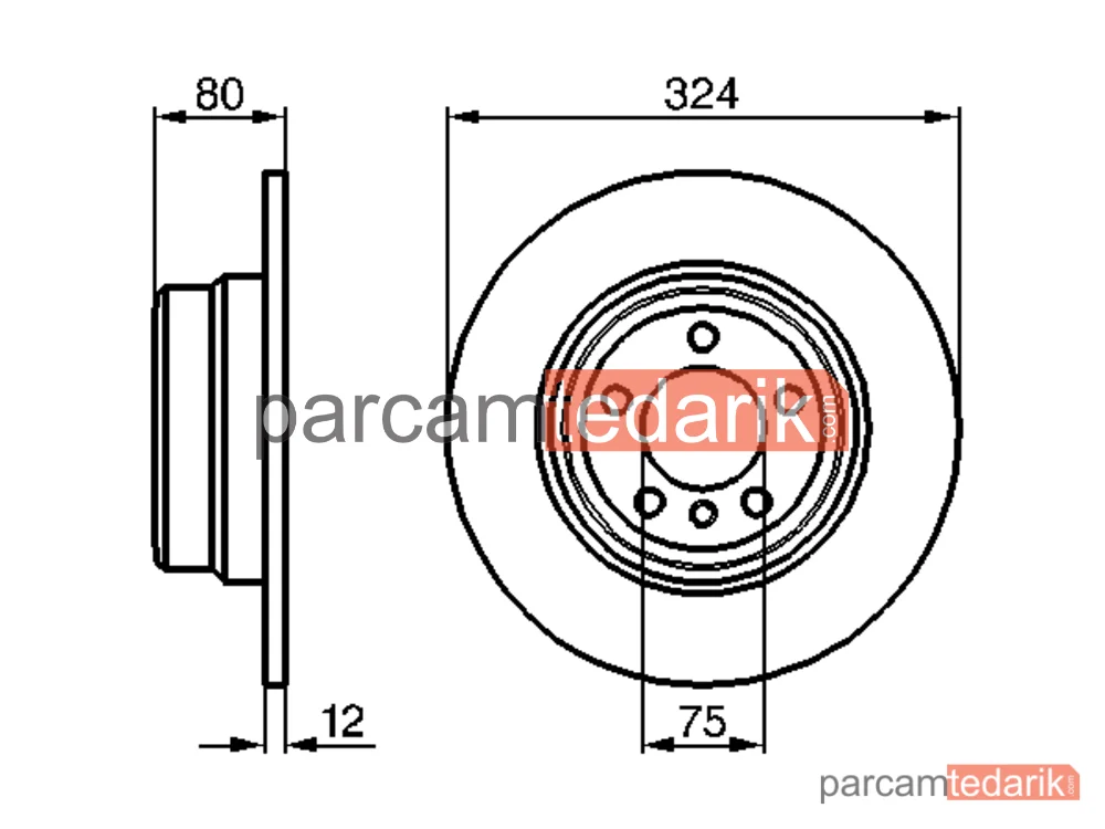 BOSCH 0986479167 | Fren Diski (Arka, 324 mm) — BMW X5
