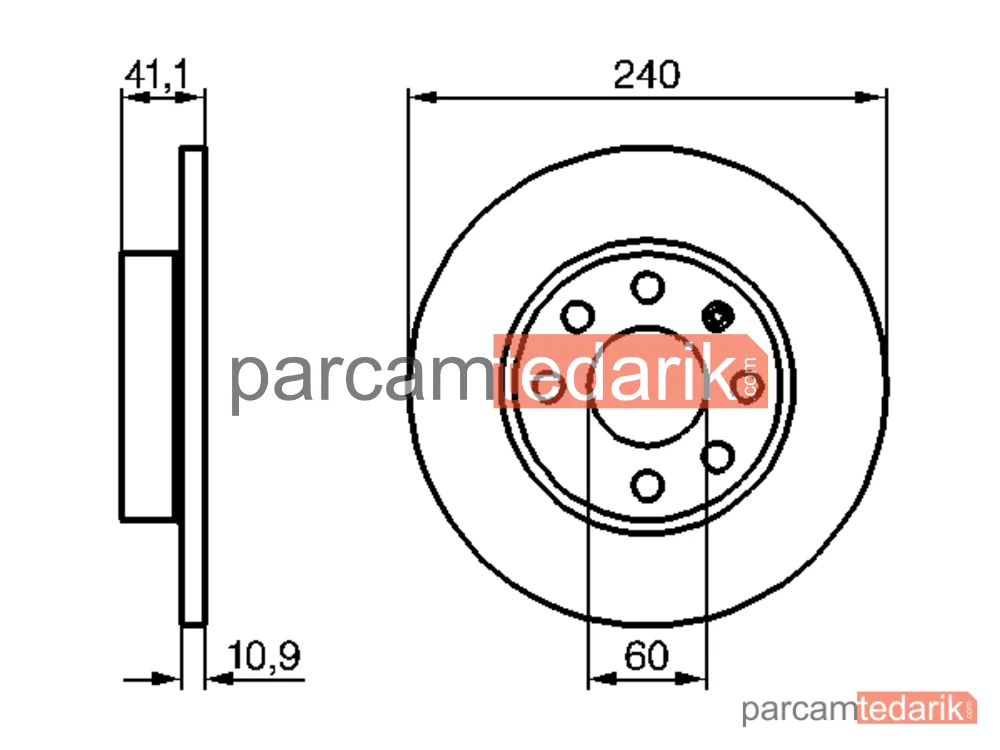 BOSCH 0986479189 | Fren Diski — Opel Corsa C