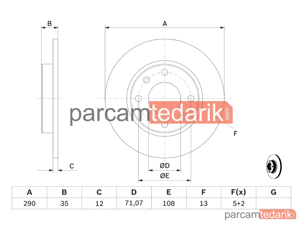 BOSCH 0986479B86 | Fren Diski (Arka)
