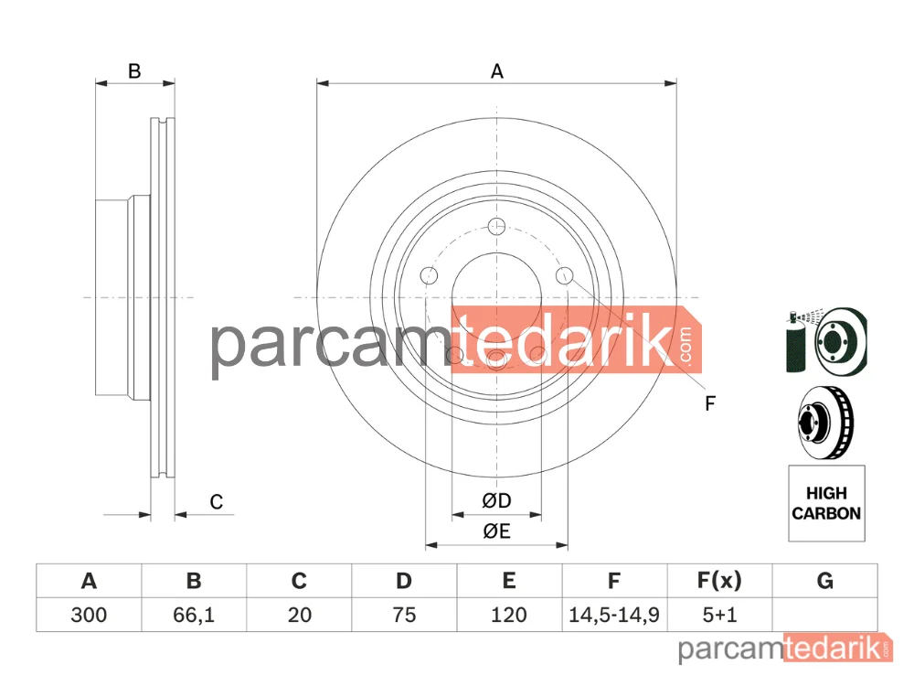 BOSCH 0986479218 | Fren Diski (Arka, 300 mm) — BMW 1, BMW 3 Coupe, BMW 3