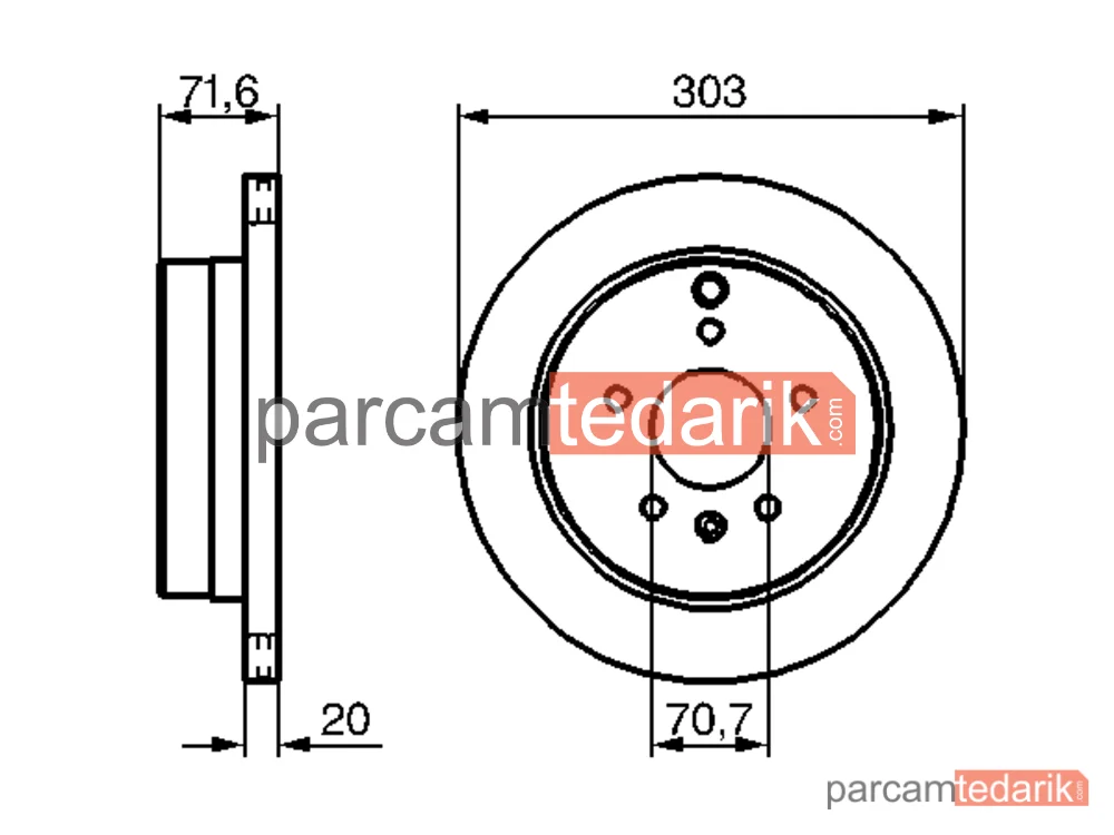 BOSCH 0986479268 | Fren Diski (Arka) — Opel Antara A, Chevrolet Captiva, Chevrolet Captiva Sport