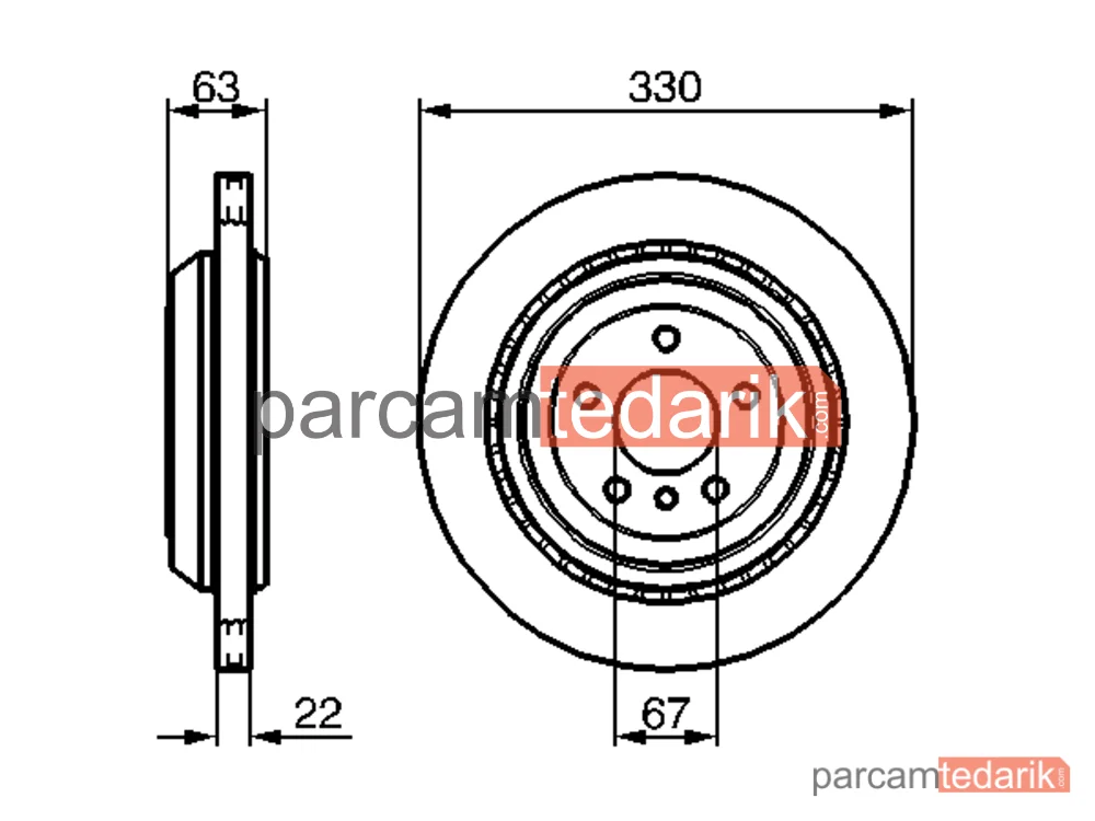 BOSCH 0986479285 | Fren Diski (Arka) — Mercedes-Benz M-Serisi, Mercedes-Benz R-Serisi, Mercedes-Benz Gl-Serisi