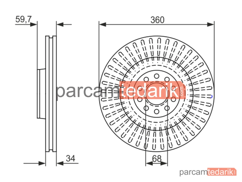 BOSCH 0986479302 | Fren Diski — VW Phaeton, Audi A8 D2, Audi A8 D3