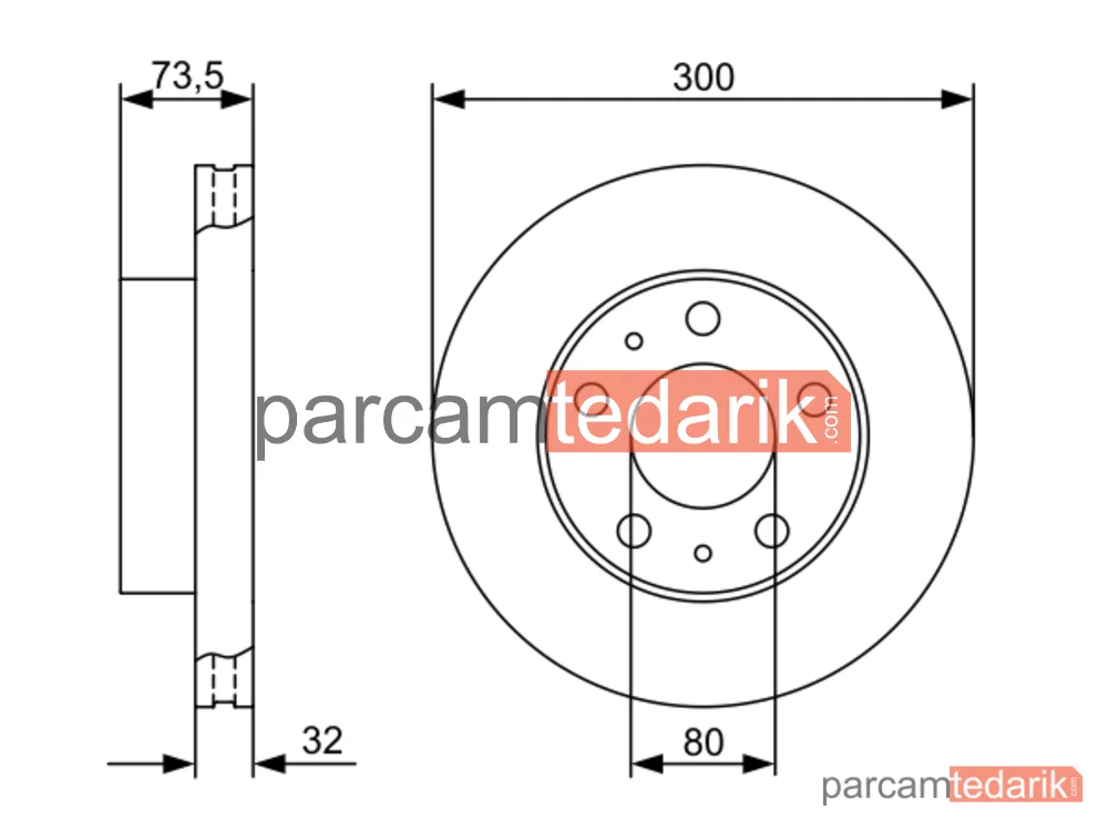 BOSCH 0986479315 | Fren Diski (300 mm) — Citroen Jumper III, Peugeot Boxer, Fiat Ducato