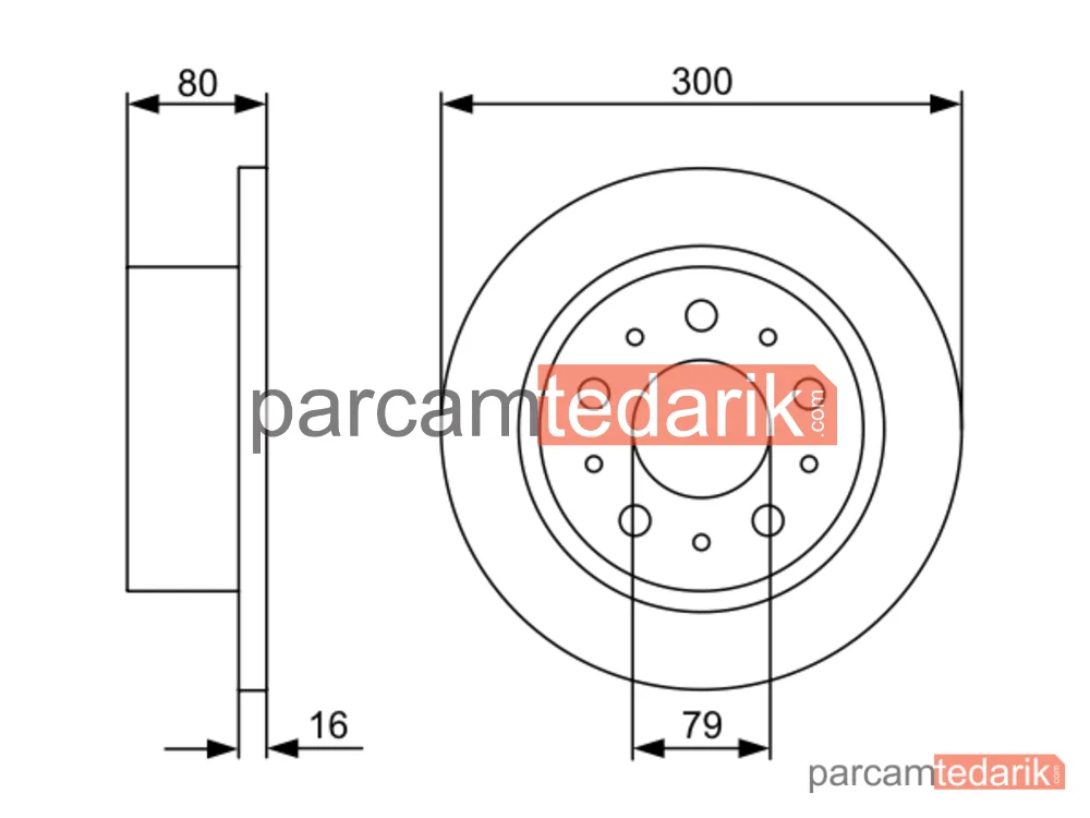 BOSCH 0986479317 | Fren Diski (Arka, 299.7 mm) — Citroen Jumper III, Fiat Ducato, Peugeot Boxer