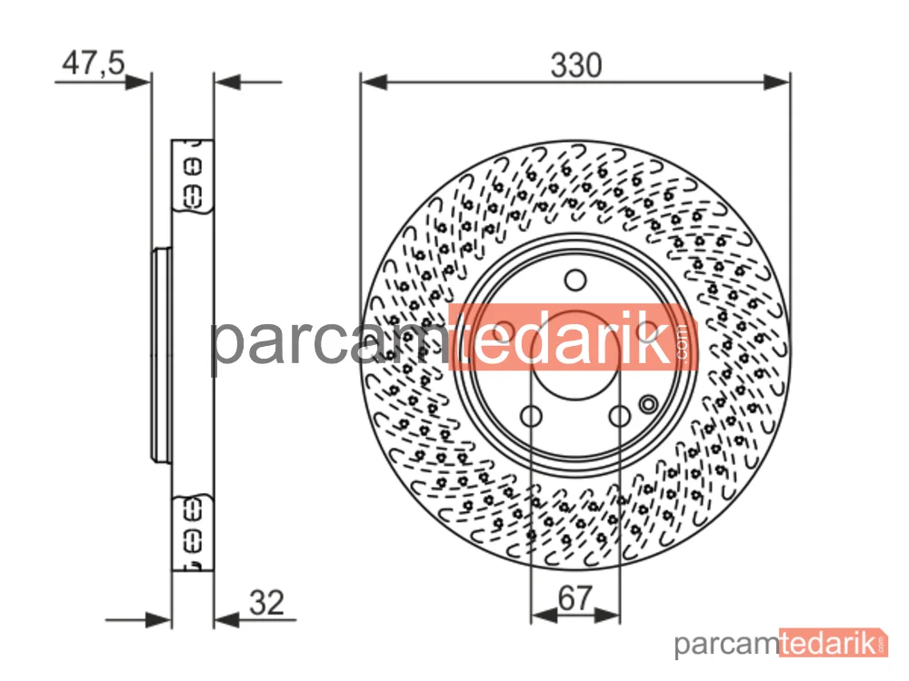 BOSCH 0986479334 | Fren Diski — Mercedes-Benz E-Serisi, Mercedes-Benz E-Serisi T-Model