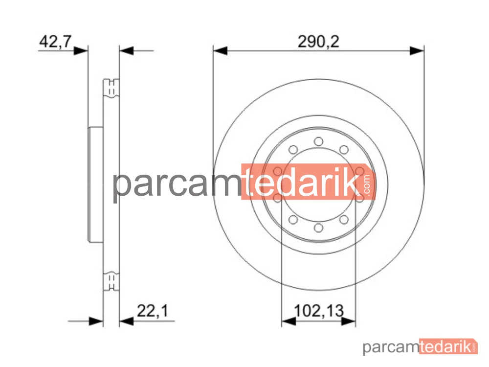 BOSCH 0986479343 | Fren Diski (Ön, 290.2 mm) — Renault Mascott