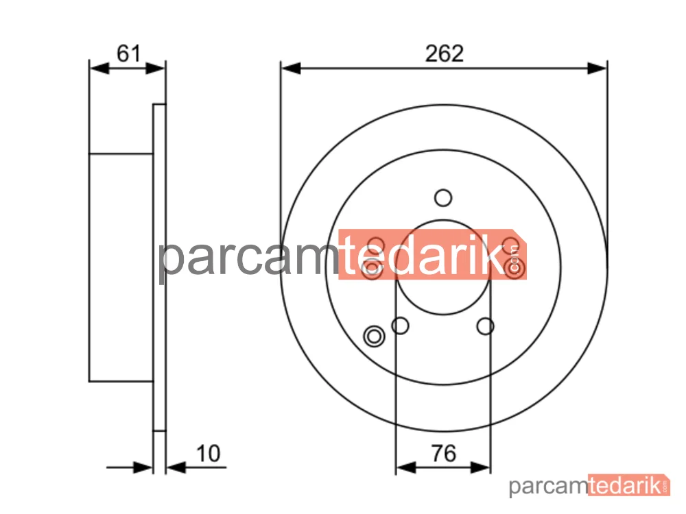 BOSCH 0986479345 | Fren Diski (Arka) — Kia Magentis II, Hyundai Sonata V, Hyundai XG