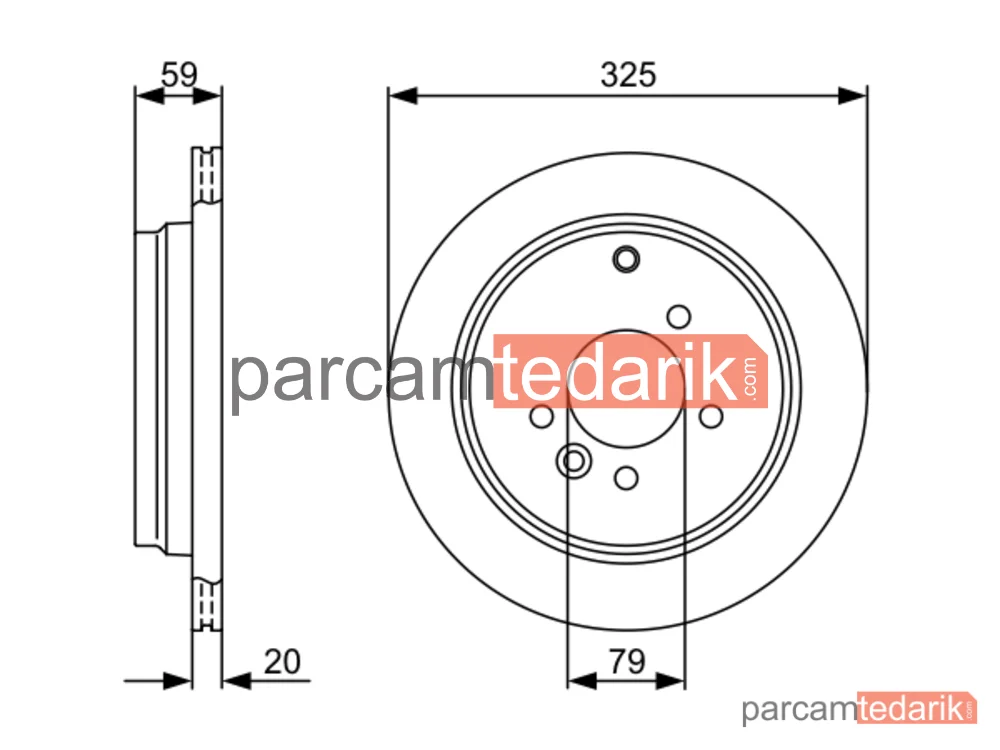 BOSCH 0986479375 | Fren Diski (Arka, 325 mm) — Land Rover Discovery IV