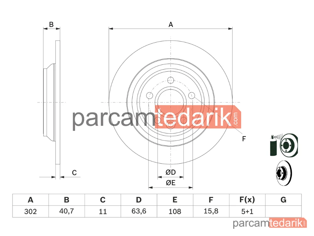 BOSCH 0986479397 | Fren Diski (Arka) — Volvo V60 I, Volvo V70 III, Volvo S80 II