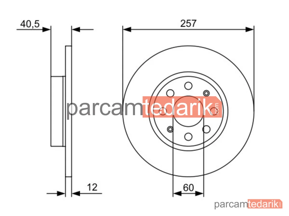 0986479C11 | Fren Diski — Ön Havalı 257MM 6 Bijon (Fiat Grande Punto 05- Opel Corsa D-E)