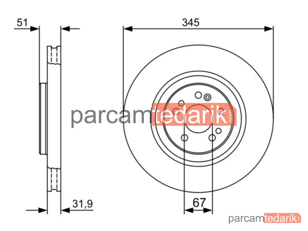 BOSCH 0986479405 | Fren Diski — Mercedes-Benz M-Serisi