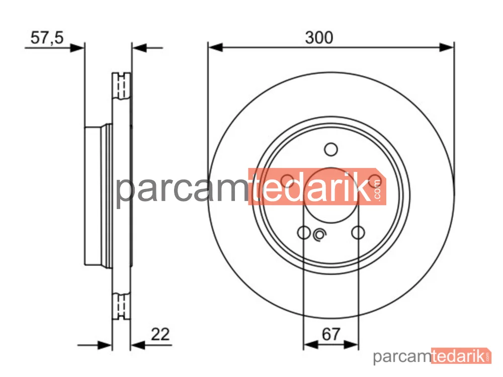 BOSCH 0986479411 | Fren Diski (Arka, 300 mm) — Mercedes-Benz C-Serisi, Mercedes-Benz E-Serisi Coupe