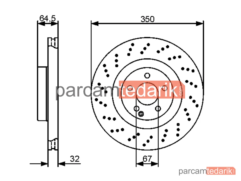 BOSCH 0986479412 | Fren Diski (Ön, 350 mm) — Mercedes-Benz S-Serisi, Mercedes-Benz SL, Mercedes-Benz S-Serisi Coupe