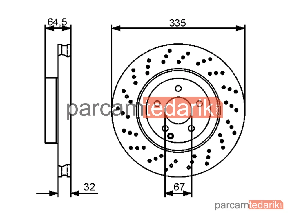 BOSCH 0986479413 | Fren Diski (Ön) — Mercedes-Benz S-Serisi