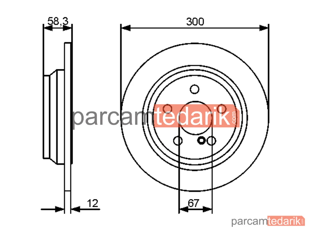 BOSCH 0986479414 | Fren Diski (Arka, 300 mm) — Mercedes-Benz S-Serisi, Mercedes-Benz SL