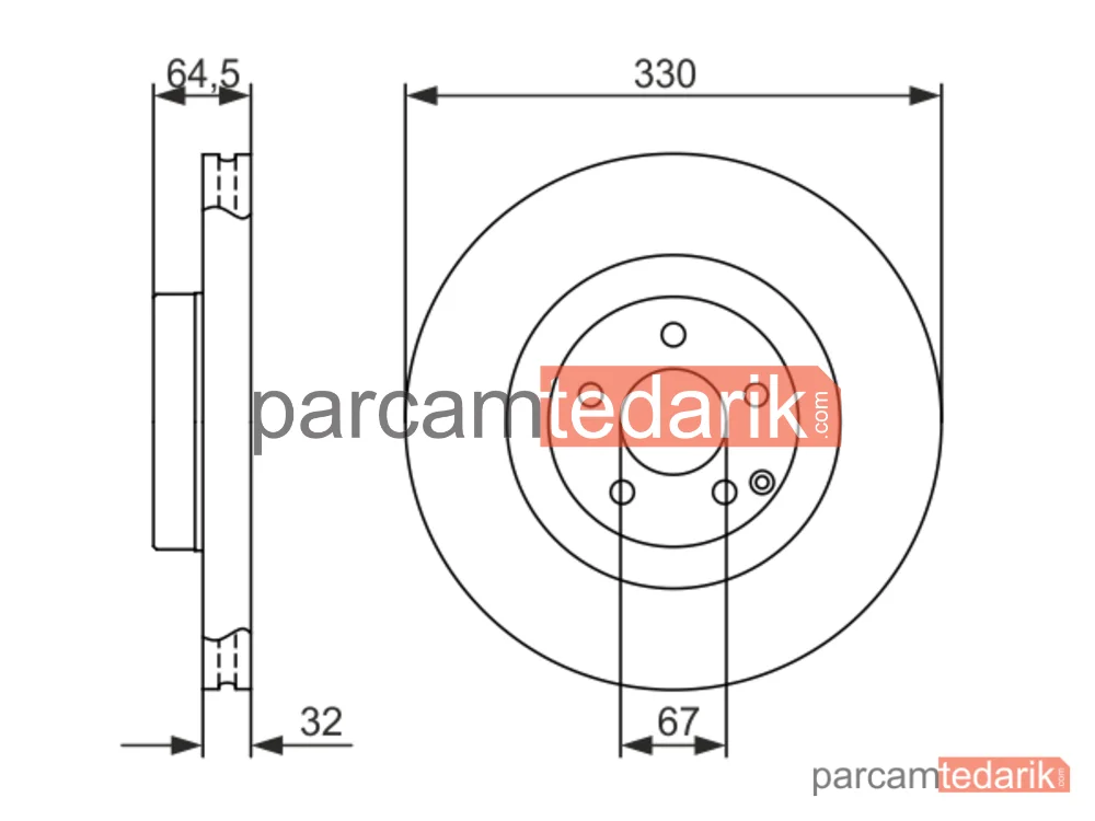 BOSCH 0986479415 | Fren Diski (Ön, 329.8 mm) — Mercedes-Benz E-Serisi, Mercedes-Benz E-Serisi T-Model, Mercedes-Benz SL