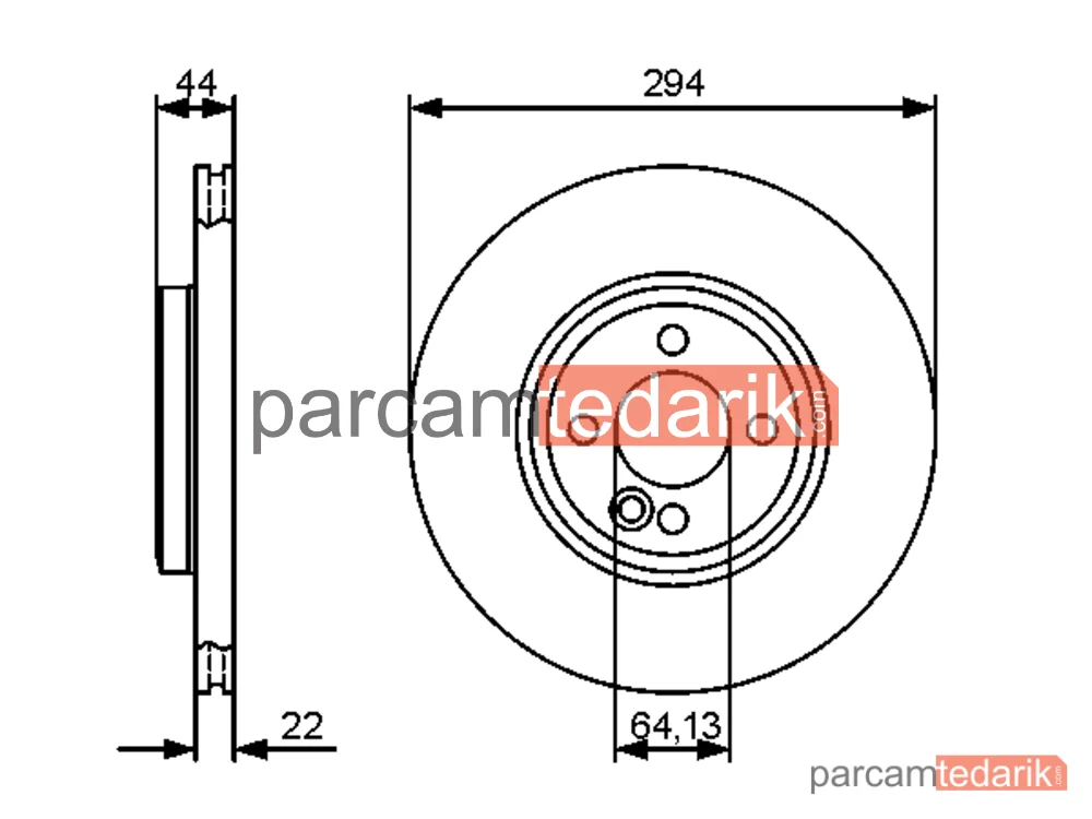 BOSCH 0986479438 | Fren Diski (Ön, 294 mm) — Mini, Mini Clubman, Mini Coupe