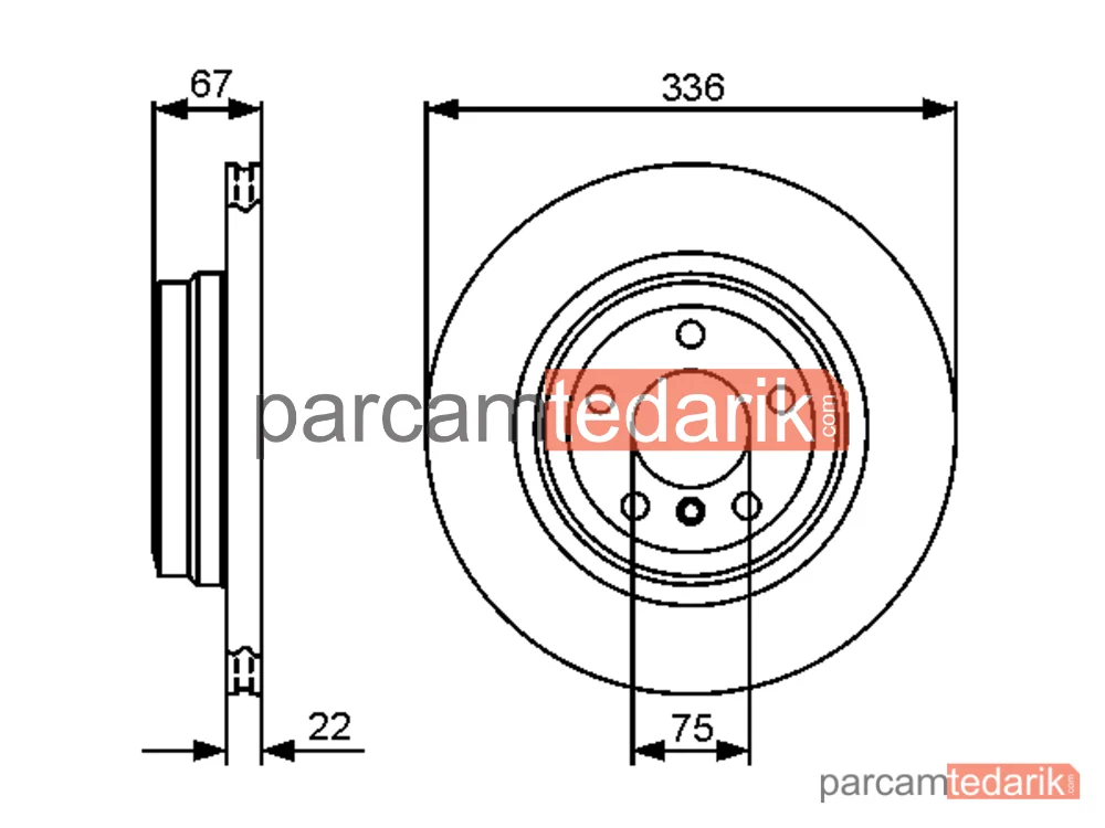 BOSCH 0986479439 | Fren Diski (Arka, 336 mm) — BMW 3 Touring, BMW 3 Coupe, BMW 3