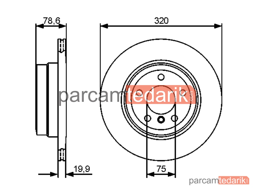 BOSCH 0986479442 | Fren Diski (Arka) — BMW X5, BMW X6