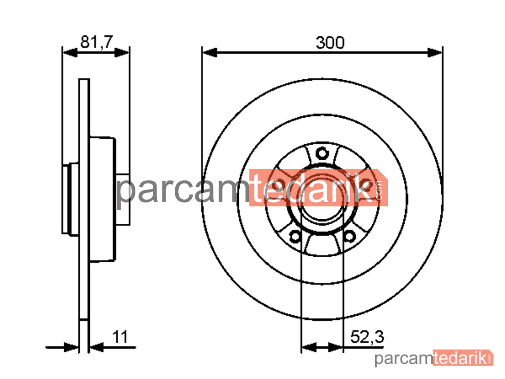 BOSCH 0986479446 | Fren Diski (Arka, 300 mm) — Renault Laguna III, Renault Laguna III Grandtour, Renault Latitude