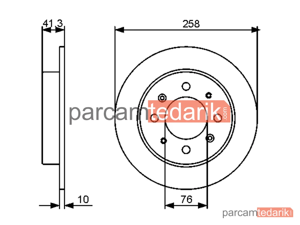 BOSCH 0986479462 | Fren Diski (Arka) — Kia Cerato I