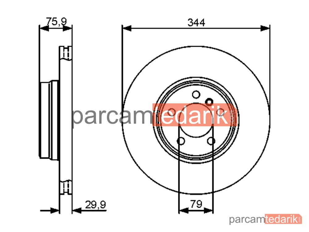 BOSCH 0986479475 | Fren Diski (Ön, 344 mm)
