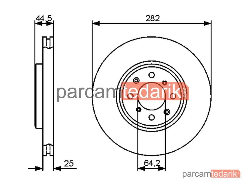 BOSCH 0986479476 | Fren Diski (Ön, 282.2 mm) — MG ZR, MG ZS, Lotus Elise