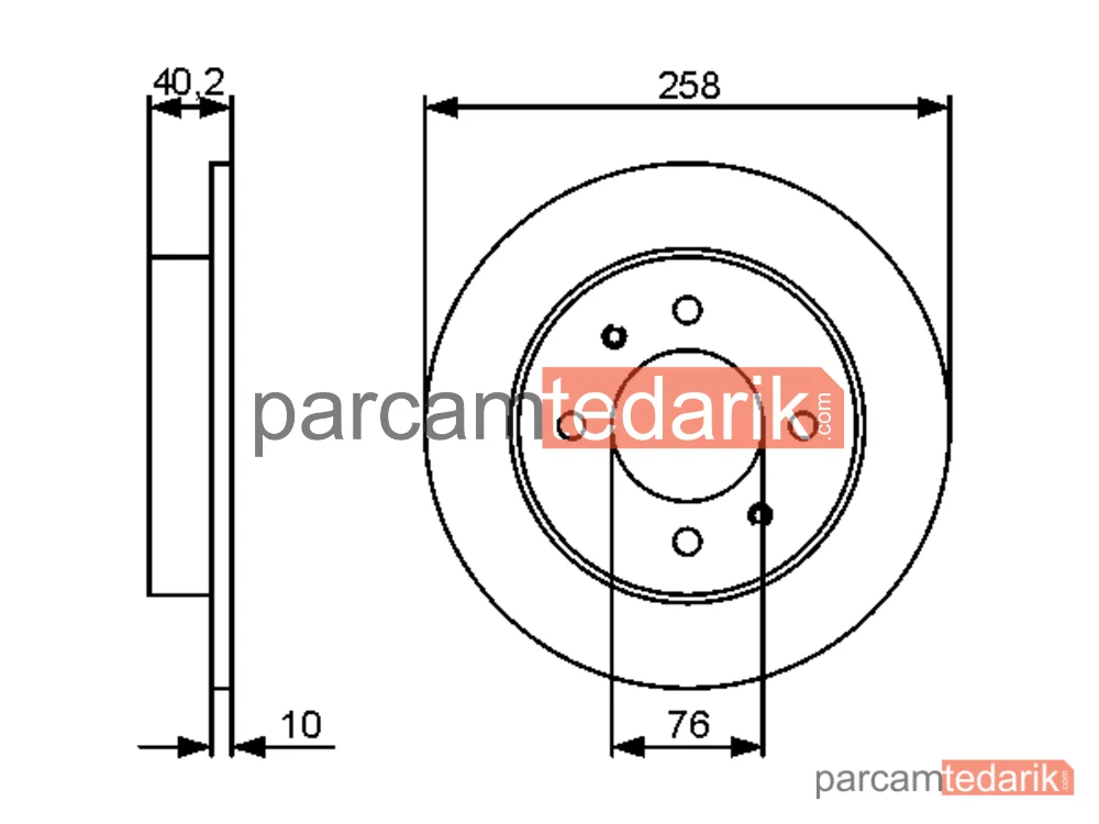 BOSCH 0986479484 | Fren Diski (Arka) — Hyundai Lantra II, Hyundai Coupe I, Hyundai Elantra III