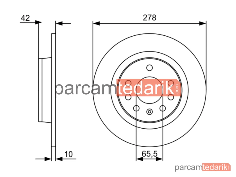 BOSCH 0986479515 | Fren Diski (Arka, 278 mm) — Opel Zafira / Zafira Family B, Opel Astra H GTC, Opel Astra H Twintop