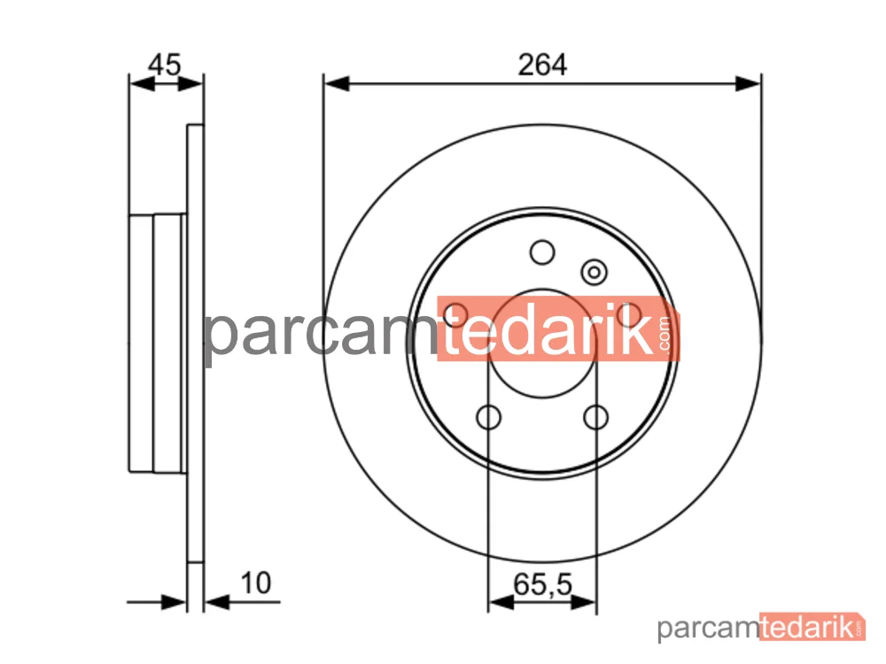 BOSCH 0986479C66 | Fren Diski (Arka)