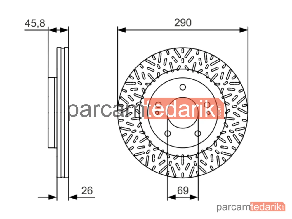 BOSCH 0986479527 | Fren Diski (Ön, 290 mm)