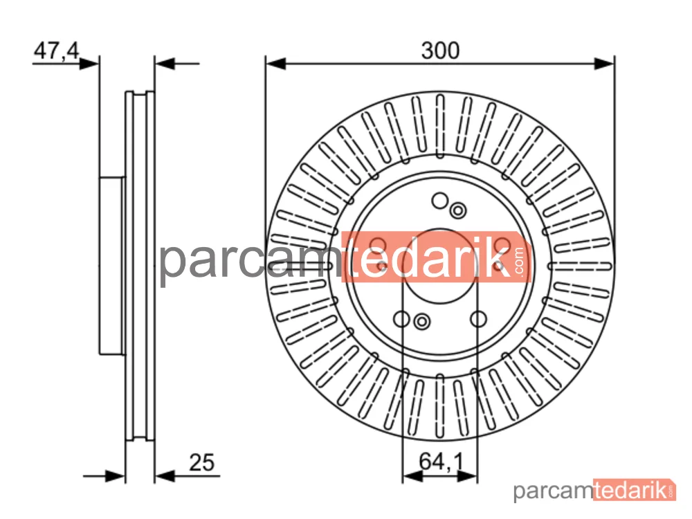 BOSCH 0986479534 | Fren Diski (Ön, 300 mm)