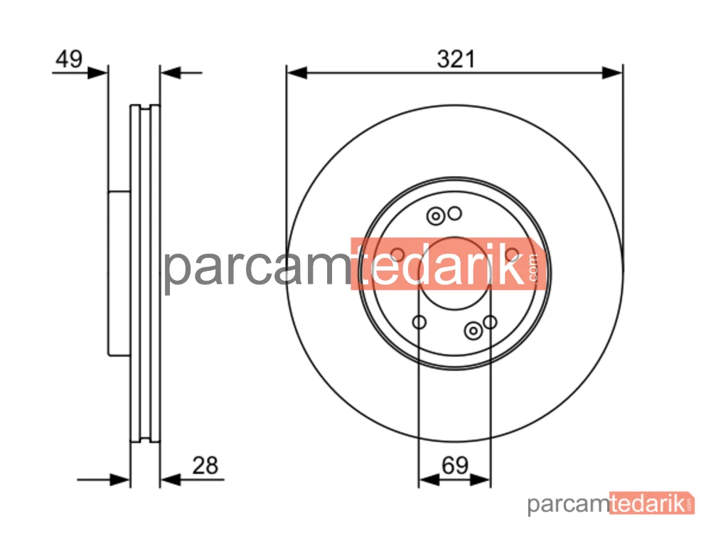 BOSCH 0986479536 | Fren Diski — Hyundai Santa FÉ II, Hyundai Santa FÉ II Kasa/suv, Hyundai ix55