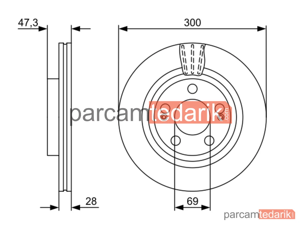 BOSCH 0986479537 | Fren Diski (Ön, 300 mm) — Hyundai i30, Hyundai i30 Coupe, Kia Ceed