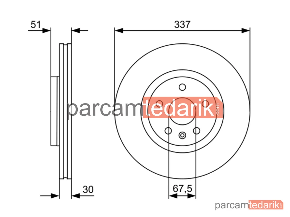 BOSCH 0986479545 | Fren Diski (337 mm) — Opel Insignia A, Opel Insignia A Country Tourer, Saab 9-5