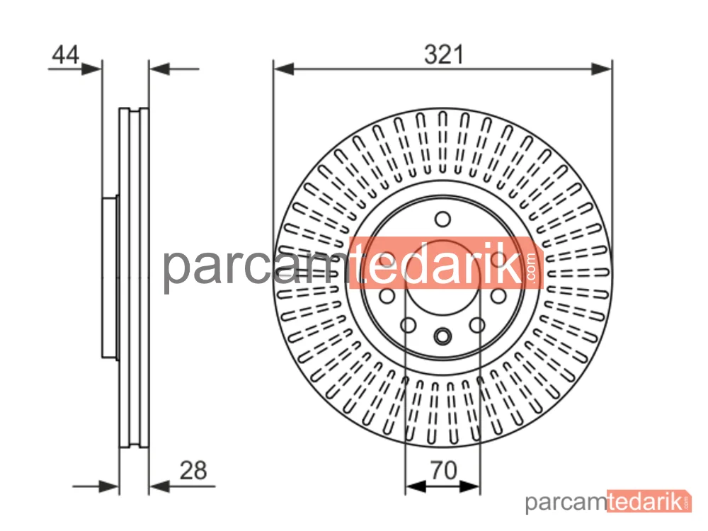 BOSCH 0986479571 | Fren Diski (Ön, 321 mm) — Opel Astra H GTC, Opel Zafira / Zafira Family B