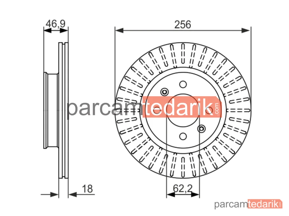 BOSCH 0986479577 | Fren Diski (18 mm) — Hyundai i20 I